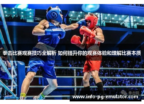 拳击比赛观赛技巧全解析 如何提升你的观赛体验和理解比赛本质 拳击比赛观赛技巧全解析 如何提升你的观赛体验和理解比赛本质