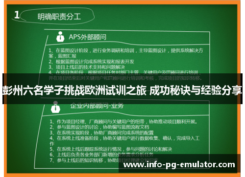 彭州六名学子挑战欧洲试训之旅 成功秘诀与经验分享 彭州六名学子挑战欧洲试训之旅 成功秘诀与经验分享