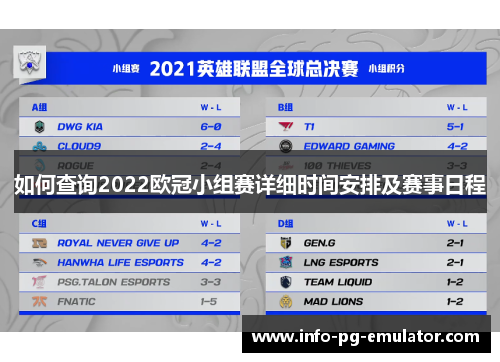 如何查询2022欧冠小组赛详细时间安排及赛事日程 如何查询2022欧冠小组赛详细时间安排及赛事日程